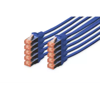 DIGITUS patch-kaabel - CAT6 - S/FTP - Snagless - Cu - 2 m - sinine - 10 tk