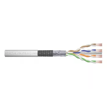 Võrgukaabel Digitus CAT 6 SF/UTP keerdpaarpaikakaabel toorik 100m Hall