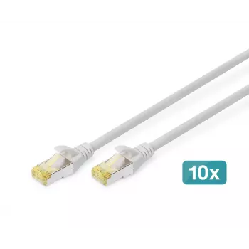 DIGITUS patch-kaabel - CAT6a - S/FTP - Snagless - 1m - kollane - 10pk