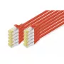 DIGITUS ühenduskaabel - CAT6a - S/FTP - takerdumiskindel - 3 m - punane - 10 tk