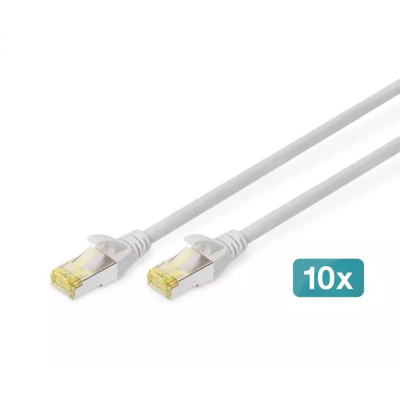 DIGITUS patch-kaabel - CAT6a - S/FTP - haakumisvaba - 5m - must - 10 tk pakendis