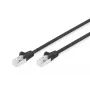 DIGITUS paigalduskaabel - CAT6 - S/FTP - kaitsva kummiga - 1 m - must