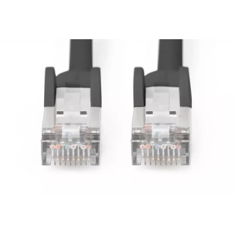 DIGITUS paigalduskaabel - CAT6 - S/FTP - kaitsva kummiga - 1 m - must