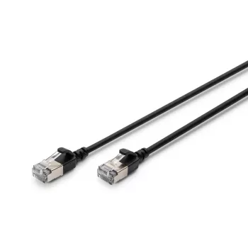DIGITUS õhuke plaastrikaabel - CAT6A - F-FTP - 2m - Must