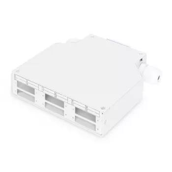 DIGITUS DIN-liistuga kiudoptiline harukarp 6 SC/DX-adapterile, hall