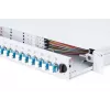 DIGITUS kiudoptiline liugühenduskarp, 1U, varustatud 24x LC duplex, sisaldab M 25 kruvi, ühenduskassett värviliste sabakiududega OM4, adapter