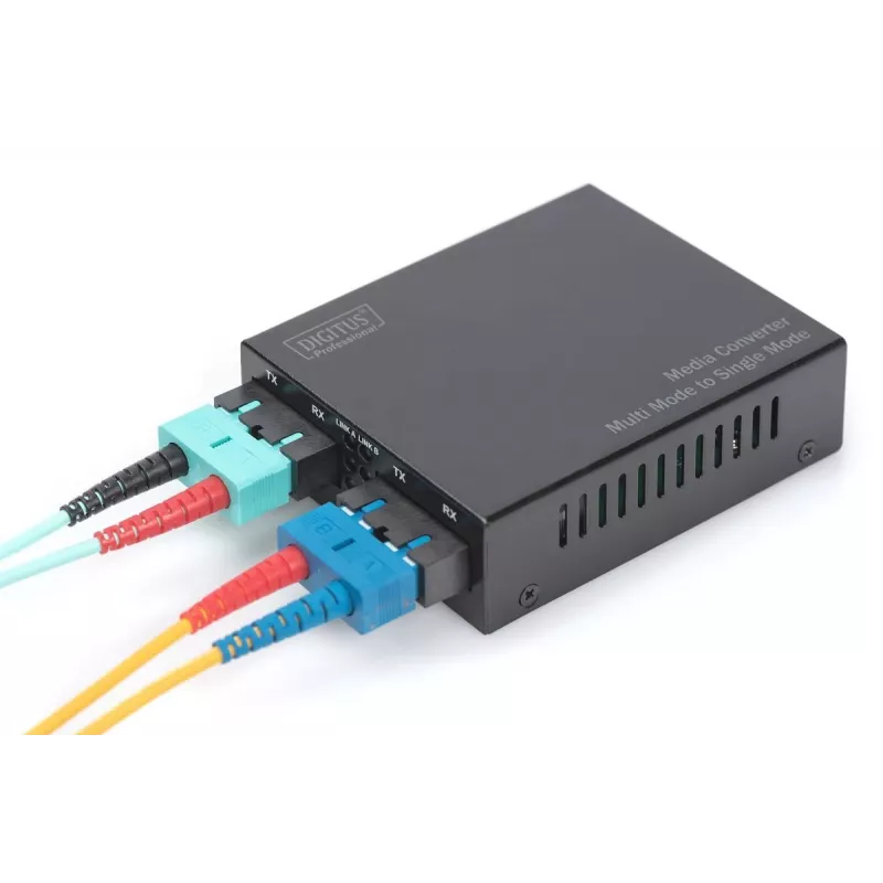 DIGITUS mitme-/ühemoodiline meediumikonverter Gigabit Wavel: 850nm 1310nm 20km