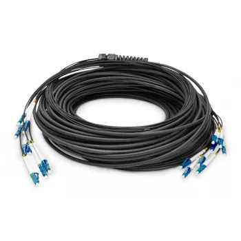 DIGITUS Breakout kaabel - 8 kiudu SM G.657.A1 LC/UPC-LC/UPC universaalne must 100m