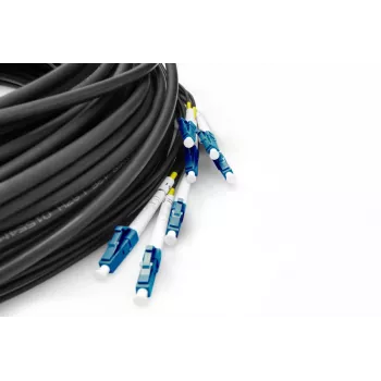 DIGITUS Breakout kaabel - 8 kiudu SM G.657.A1 LC/UPC-LC/UPC universaalne must 100m