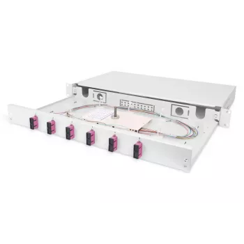 DIGITUS kiudoptiline ühenduskarp SC OM4 1U 6xSC-DX kassetiga, patsijuhtmed, adapterid