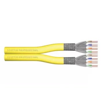 DIGITUS paigalduskaabel - CAT 7A - S/FTP - AWG 22/1 Duplex - 500m - kollane - Dca-s1a d1 a1