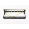 DIGITUS Modulaarne paigalduspaneel, varjestatud 12-port, tühi, 1U, 254mm (10 tolli) riiulikinnitus, värv must RAL 9005