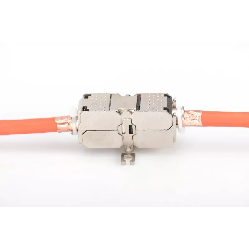 DIGITUS Field Termination Coupler CAT6A, 500 MHz AWG 22-26 jaoks, täielikult varjestatud keystone disain, 26x35x80 mm