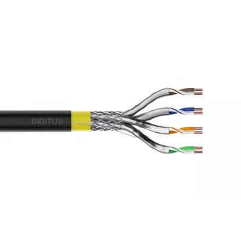 DIGITUS paigalduskaabel - CAT 7A - S/FTP - AWG 22/1 simplex - 500m - kollane - Dca-s1a d1 a1