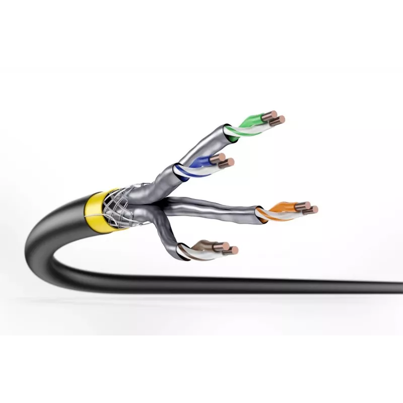 DIGITUS paigalduskaabel - CAT 7A - S/FTP - AWG 22/1 simplex - 500m - kollane - Dca-s1a d1 a1