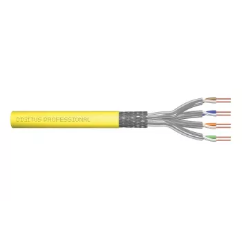 DIGITUS paigalduskaabel - Cat 7a - S/FTP - AWG 22/1 simplex - 100m - Kollane