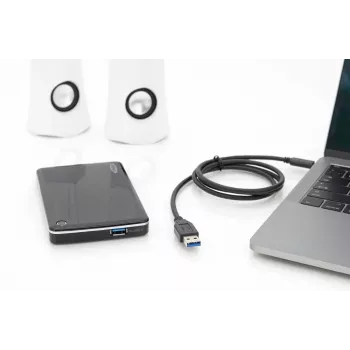 DIGITUS ASSMANN USB USB-C ühenduskaabel, Type C to A M/M, 1m täisfunktsionaalne, Gen2, 3A, 10GB, 3.1 versioon, CE, must
