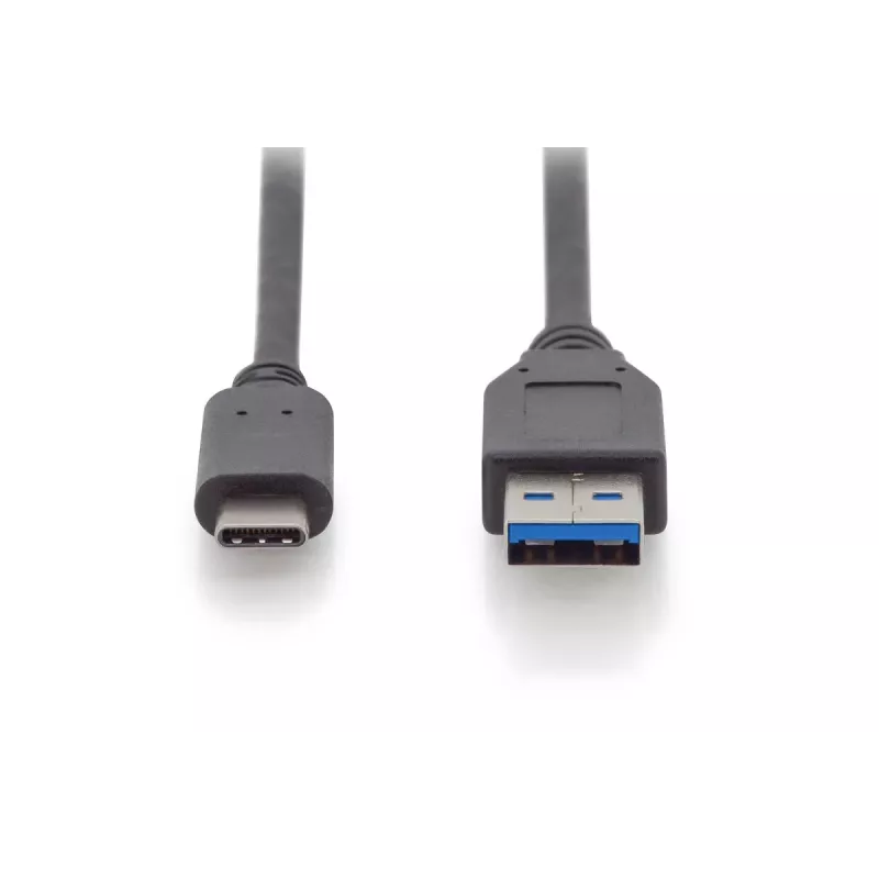 DIGITUS ASSMANN USB USB-C ühenduskaabel, Type C to A M/M, 1m täisfunktsionaalne, Gen2, 3A, 10GB, 3.1 versioon, CE, must