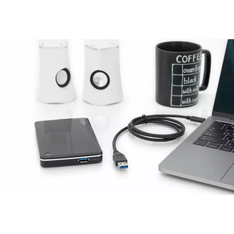 DIGITUS ASSMANN USB USB-C ühenduskaabel, Type C to A M/M, 1m täisfunktsionaalne, Gen2, 3A, 10GB, 3.1 versioon, CE, must