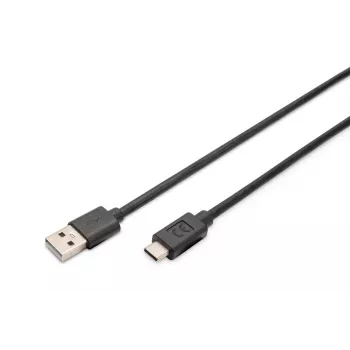 DIGITUS ASSMANN USB Type-C ühenduskaabel, tüüp C – A M/M, 3m, 3A, 480MB, 2.0 versioon, must
