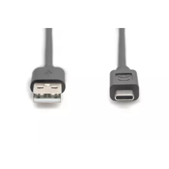 DIGITUS ASSMANN USB Type-C ühenduskaabel, tüüp C – A M/M, 3m, 3A, 480MB, 2.0 versioon, must