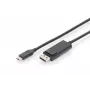 DIGITUS USB USB-C adapterkaabel, USB-C DP-le M/M, 2 m 4K/60 Hz, 32,4 Gbit/s, CE, must
