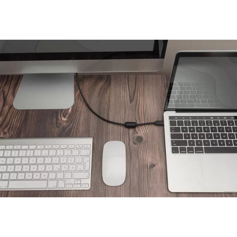 DIGITUS USB USB-C adapterkaabel, USB-C DP-le M/M, 2 m 4K/60 Hz, 32,4 Gbit/s, CE, must
