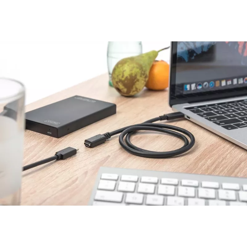 DIGITUS USB USB-C pikenduskaabel, tüüp C M/F, 2m täisfunktsionaalne, Gen2, 3A, 10GB, versioon 3.1, CE