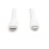 DIGITUS USB silikoonist laadimiskaabel USB-C - Lightning USB 2.0 60W - 2m valge