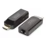 DIGITUS Mini HDMI pikenduskomplekt, Full HD 50m CAT6/6A/7, toide Micro USB kaabli kaudu, must