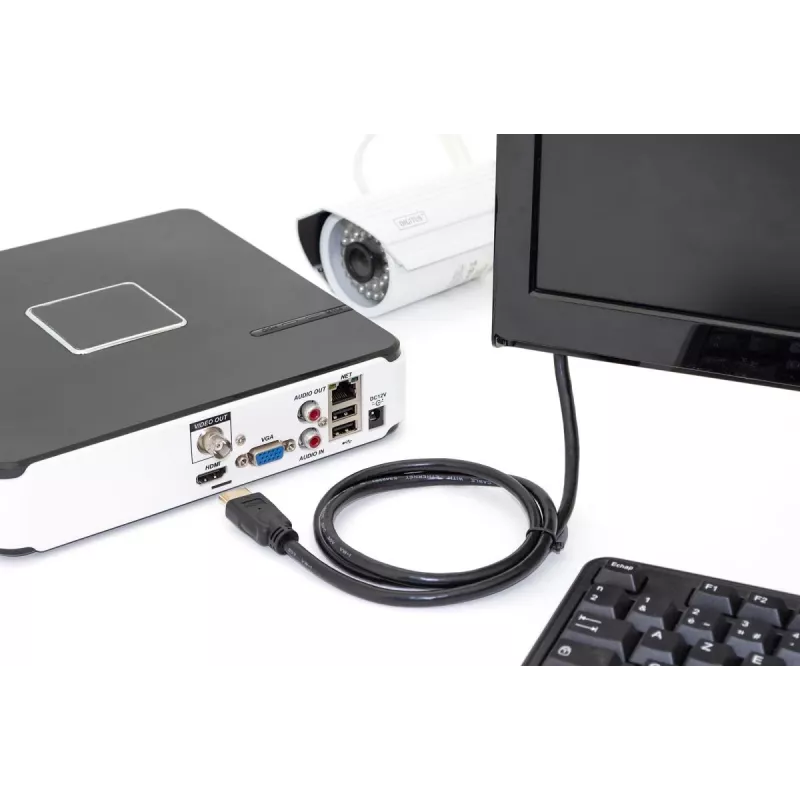DIGITUS HDMI Premium High Speed ühenduskaabel, tüüp A M/M, 5m Ethernetiga, Ultra HD 60p must
