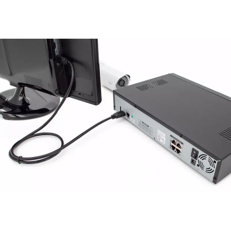 DIGITUS HDMI Premium High Speed ühenduskaabel, tüüp A M/M, 1m koos Ethernetiga, Ultra HD 60p, must