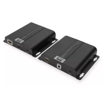 DIGITUS 4K HDMI pikenduskomplekt üle IP / CAT 5, 6 (120 m), täielik PoE-toide, UHD 4K/30Hz