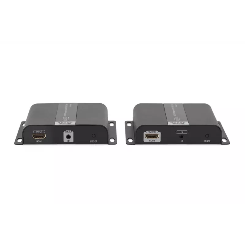 DIGITUS 4K HDMI pikenduskomplekt üle IP / CAT 5, 6 (120 m), täielik PoE-toide, UHD 4K/30Hz