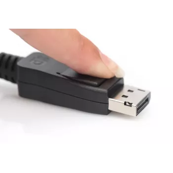 DIGITUS DisplayPort ühenduskaabel, DP M/M, 5 m lukustusega, Ultra HD 8K, vers. 1.3/1.4, must
