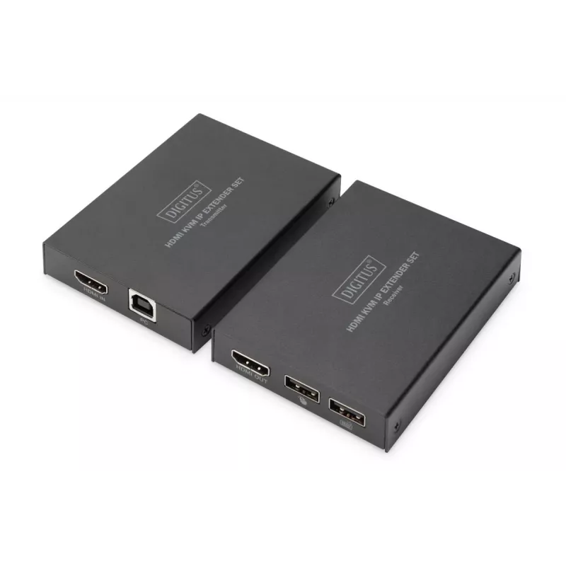 AV-saatja ja -vastuvõtja, Digitus, HDMI KVM IP pikenduskomplekt, 1920 x 1200 pikslit, 150 m