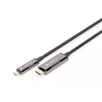 DIGITUS USB - Type C to HDMI AOC FO adapterkaabel, HDMI versioon 2.0; maks 4Kx2K@60Hz; 20 m