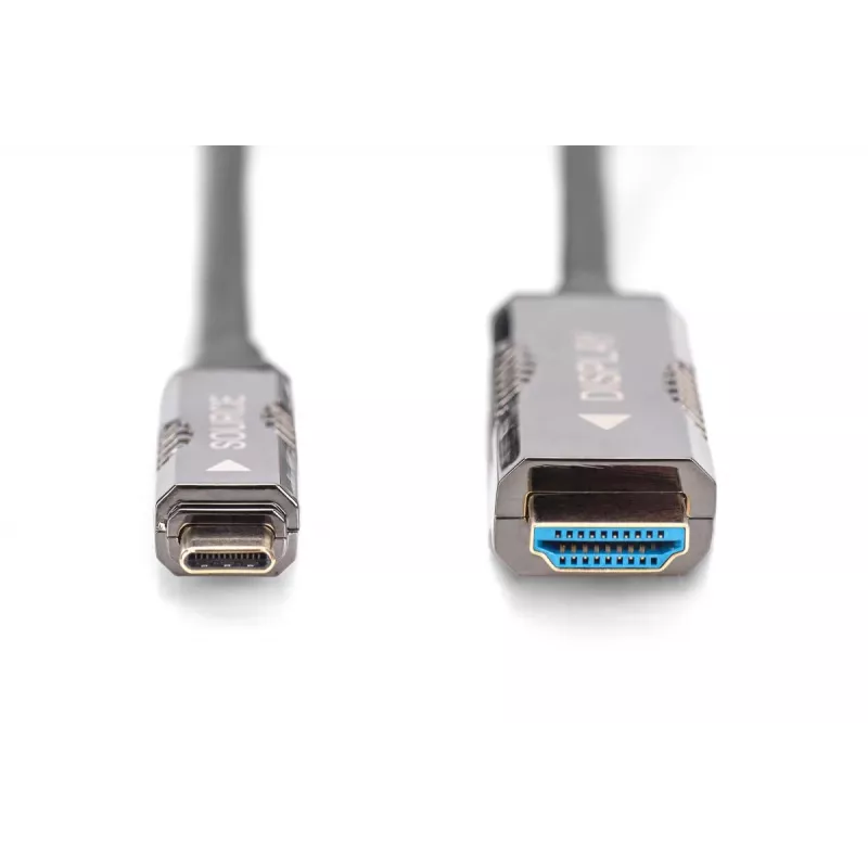 DIGITUS USB - Type C to HDMI AOC FO adapterkaabel, HDMI versioon 2.0; maks 4Kx2K@60Hz; 20 m