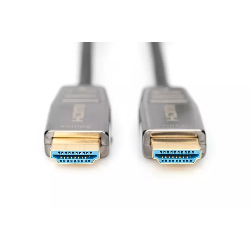 DIGITUS HDMI AOC hübriidkiudühenduskaabel, Tüüp A M/M, 20m UHD 8K@60Hz, CE, must