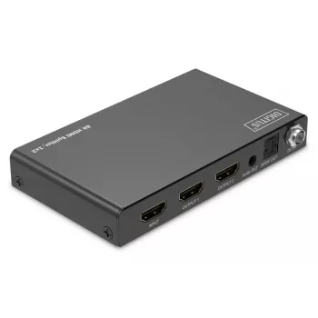 DIGITUS 1x2 HDMI jaotur - 8K/60Hz (4:4:4), Toslink, stereo, EDID juhtimine