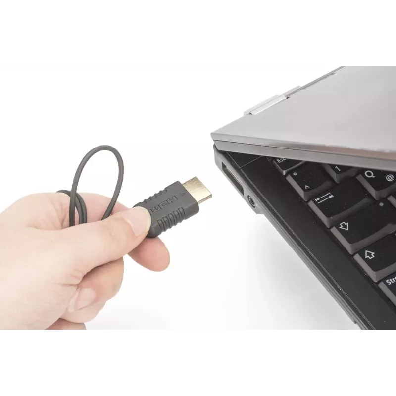 DIGITUS HDMI kiire ühenduskaabel, tüüp A, HighFlex M/M, 2,0 m, 4K Ultra HD@30Hz, aktiivne, CE, kuld must