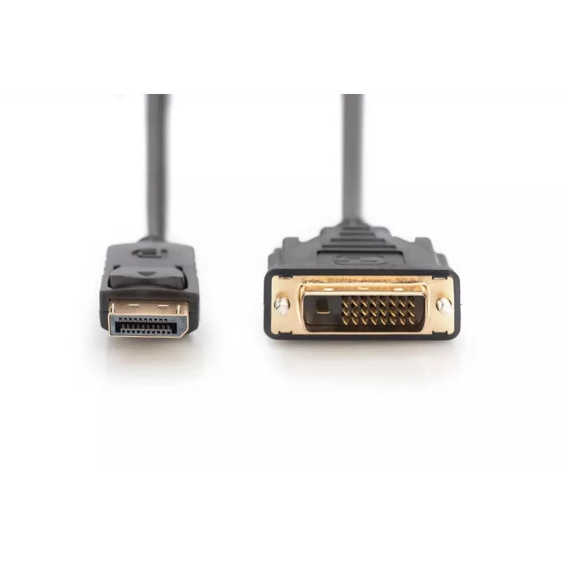 DIGITUS DisplayPort adapterkaabel, DP - DVI (24+1) M/M, 3 m, lukustusega, DP 1.1a ühilduv, CE must