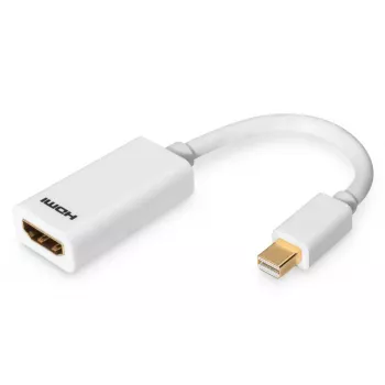 DIGITUS ASSMANN DisplayPort adapterkaabel, mini DP - HDMI tüüp A M/F, 15cm DP 1.1a ühilduv, CE valge