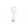 DIGITUS ASSMANN DisplayPort adapterkaabel, mini DP - HDMI tüüp A M/F, 15cm DP 1.1a ühilduv, CE valge