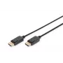 DIGITUS DisplayPort-ühenduskaabel, DP M/M, 5m lukustusega, DP, 1.1a, must