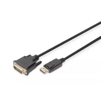 DIGITUS DisplayPort adapterkaabel, DP - DVI (24+1) M/M, 2m lukustusega, DP 1.1a CE must