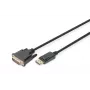 DIGITUS DisplayPort adapterkaabel, DP - DVI (24+1) M/M, 2m lukustusega, DP 1.1a CE must