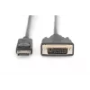 DIGITUS DisplayPort adapterkaabel, DP - DVI (24+1) M/M, 2m lukustusega, DP 1.1a CE must