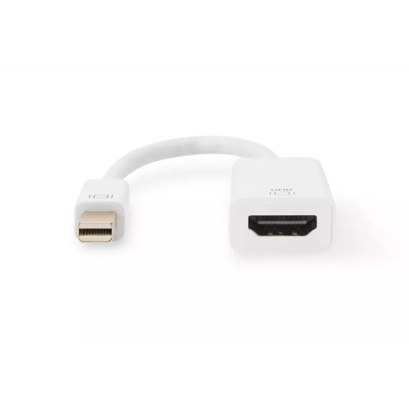 DIGITUS ASSMANN DisplayPort adapteri kaabel, mini DP - HDMI tüüp A M/F, 20cm HDMI Ver. 2.0, aktiivne, CE, kuld, valge