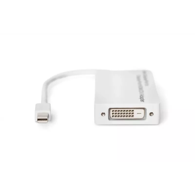 DIGITUS MiniDP to DP HDMI+DVI adapter 20cm DP 1.1a ühilduv valge